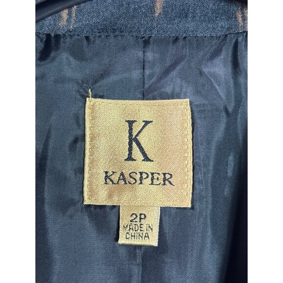 Kasper Deco Decadence Copper Leopard Print Blazer Jacket Womens Size 2P New - Picture 3 of 4